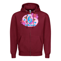 Burgundy back to school flowers sixth grade 3200x2400 Zipper Hoodie - AdoDesignShop