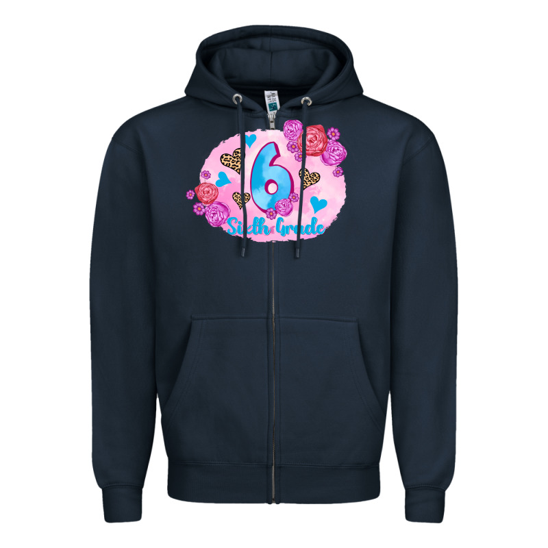 Back To School Flowers Sixth Grade 3200x2400 Zipper Hoodie by AdoDesignShop | Teevron