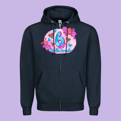 Back To School Flowers Sixth Grade 3200x2400 Zipper Hoodie Designed By Adodesignshop
