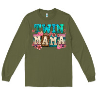 Army Green twin mama Long Sleeve Tee - AdoDesignShop