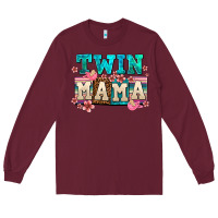 Burgundy twin mama Long Sleeve Tee - AdoDesignShop