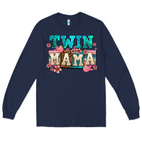Navy twin mama Long Sleeve Tee - AdoDesignShop