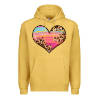 Antique Gold valentine s day colorful heart Premium Hoodie - LillyAllenDesigns