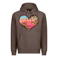 Coffee valentine s day colorful heart Premium Hoodie - LillyAllenDesigns