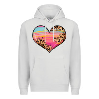 Dove Grey valentine s day colorful heart Premium Hoodie - LillyAllenDesigns