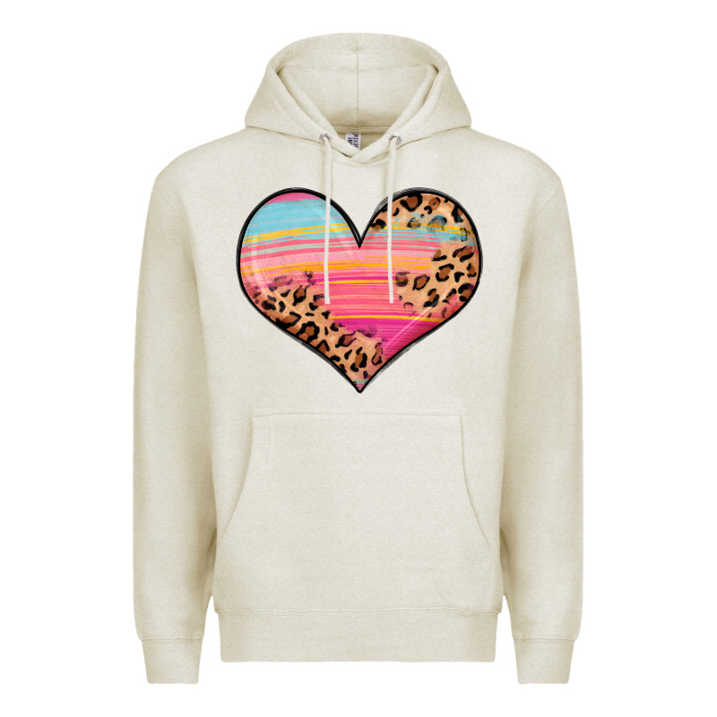 Valentine S Day Colorful Heart Premium Hoodie by LillyAllenDesigns | Teevron