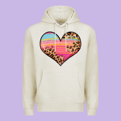 Valentine S Day Colorful Heart Premium Hoodie Designed By Lillyallendesigns
