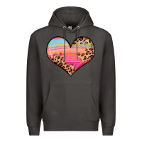 Smoke valentine s day colorful heart Premium Hoodie - LillyAllenDesigns