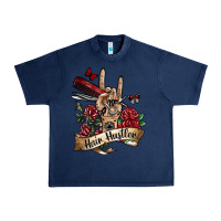 Navy hair hustler 3 Urban Heavy Tee - SublimationCraftShop