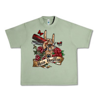 Oil Green hair hustler 3 Urban Heavy Tee - SublimationCraftShop