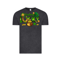 Vintage Black feeling lucky Vintage Tee - FaDigitalArtStudio