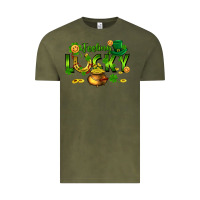 Vintage Olive feeling lucky Vintage Tee - FaDigitalArtStudio