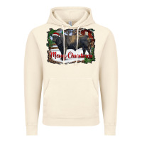 Vintage Artic merry christmas black angus bull and farm Vintage Hoodie - RanaPortraitStore