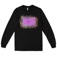 Black Old Leopard Purple Glitter Frame Long Sleeve Tee - Bettercallsaul