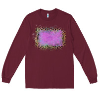 Burgundy Old Leopard Purple Glitter Frame Long Sleeve Tee - Bettercallsaul