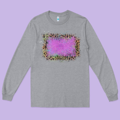 Old Leopard Purple Glitter Frame Long Sleeve Tee Designed By Bettercallsaul