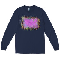 Navy Old Leopard Purple Glitter Frame Long Sleeve Tee - Bettercallsaul