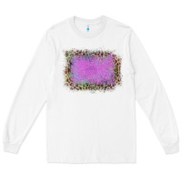 White Old Leopard Purple Glitter Frame Long Sleeve Tee - Bettercallsaul