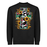Black western cross Heavyweight Sweatshirt - RanaPortraitStore