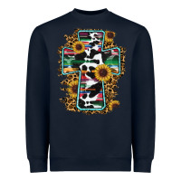 Navy western cross Heavyweight Sweatshirt - RanaPortraitStore