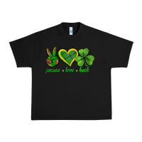 Black peace love luck st. patricks day nePeace love luck Urban Heavy Tee - Neo Western