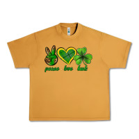 Peanut Butter peace love luck st. patricks day nePeace love luck Urban Heavy Tee - Neo Western