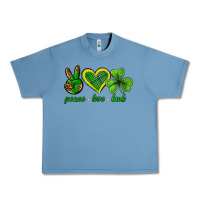 Pebble Blue peace love luck st. patricks day nePeace love luck Urban Heavy Tee - Neo Western