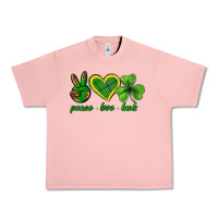 Salmon peace love luck st. patricks day nePeace love luck Urban Heavy Tee - Neo Western