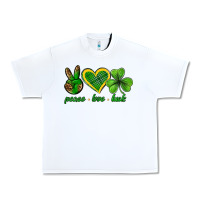 White peace love luck st. patricks day nePeace love luck Urban Heavy Tee - Neo Western