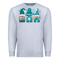 Heather Grey winter gnomies Premium Sweatshirt - NancyCooperArtShop