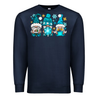 Navy winter gnomies Premium Sweatshirt - NancyCooperArtShop