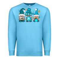 Ocean Blue winter gnomies Premium Sweatshirt - NancyCooperArtShop