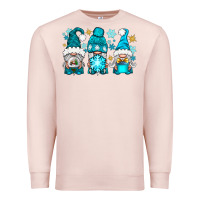 Pale Pink winter gnomies Premium Sweatshirt - NancyCooperArtShop