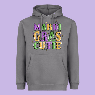 Mardi Gras Cutie Heavyweight Hoodie Designed By Maliassmallbusiness