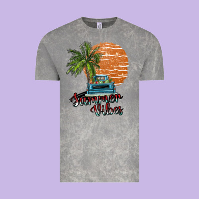 Summer Vibes Vintage Tee Designed By Sublimationcraftshop