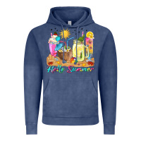 Vintage Denim hello summer drinks Vintage Hoodie - texasbilliewilder