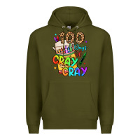 Army Green 100 days of cray cray Premium Hoodie - LillyAllenDesigns
