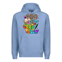 Colony Blue 100 days of cray cray Premium Hoodie - LillyAllenDesigns