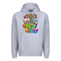 Heather Grey 100 days of cray cray Premium Hoodie - LillyAllenDesigns