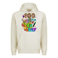 Oatmeal Heather 100 days of cray cray Premium Hoodie - LillyAllenDesigns