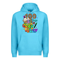 Ocean Blue 100 days of cray cray Premium Hoodie - LillyAllenDesigns