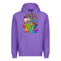 Purple 100 days of cray cray Premium Hoodie - LillyAllenDesigns