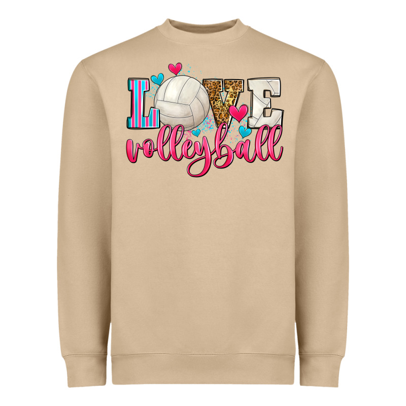 Love Volleyball Heavyweight Sweatshirt by Zillion Design Studio | Teevron