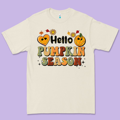 Hello Pumpkin Season Premium Tee Designed By Barkaloodesign