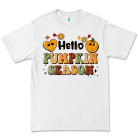 White hello pumpkin season Premium Tee - BarkalooDesign
