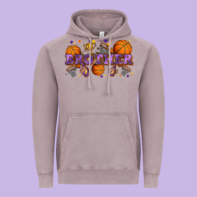 Brother Basketball Vintage Hoodie Designed By Zillion Design Studio