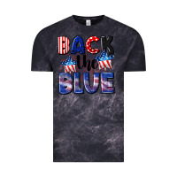 Cloud Black Back the blue 4th of july Vintage Tee - CowGirlArtShop