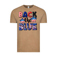 Vintage Coffee Back the blue 4th of july Vintage Tee - CowGirlArtShop