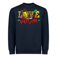 Navy love softball Heavyweight Sweatshirt - Zillion Design Studio