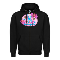 Black back to school flowers kindergarten 3200x2400 Zipper Hoodie - AdoDesignShop